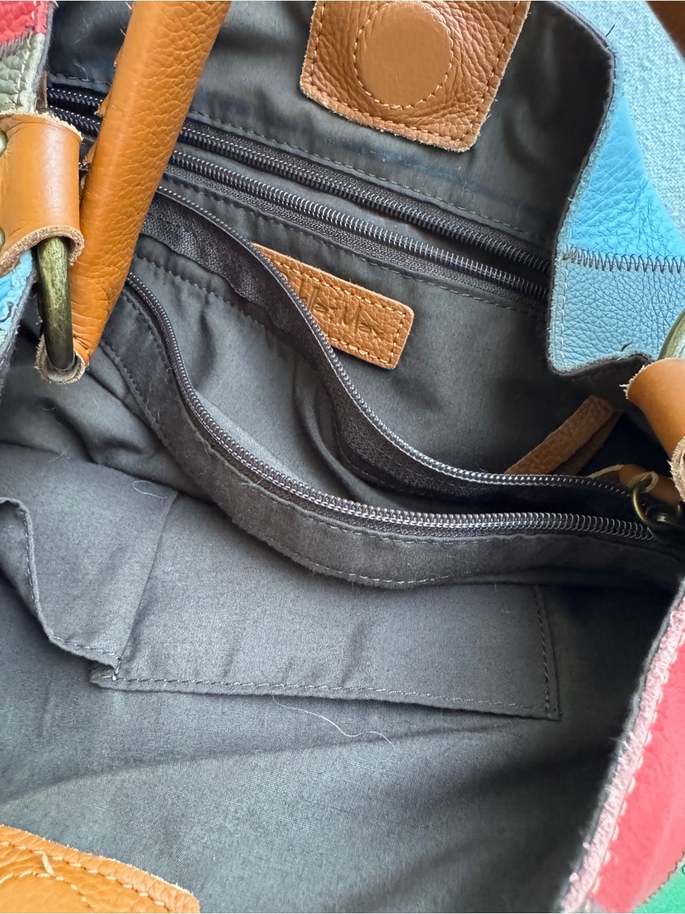 STELLA & MAX multicolor Patchwork Leather Hobo Bag - Picture 12 of 14